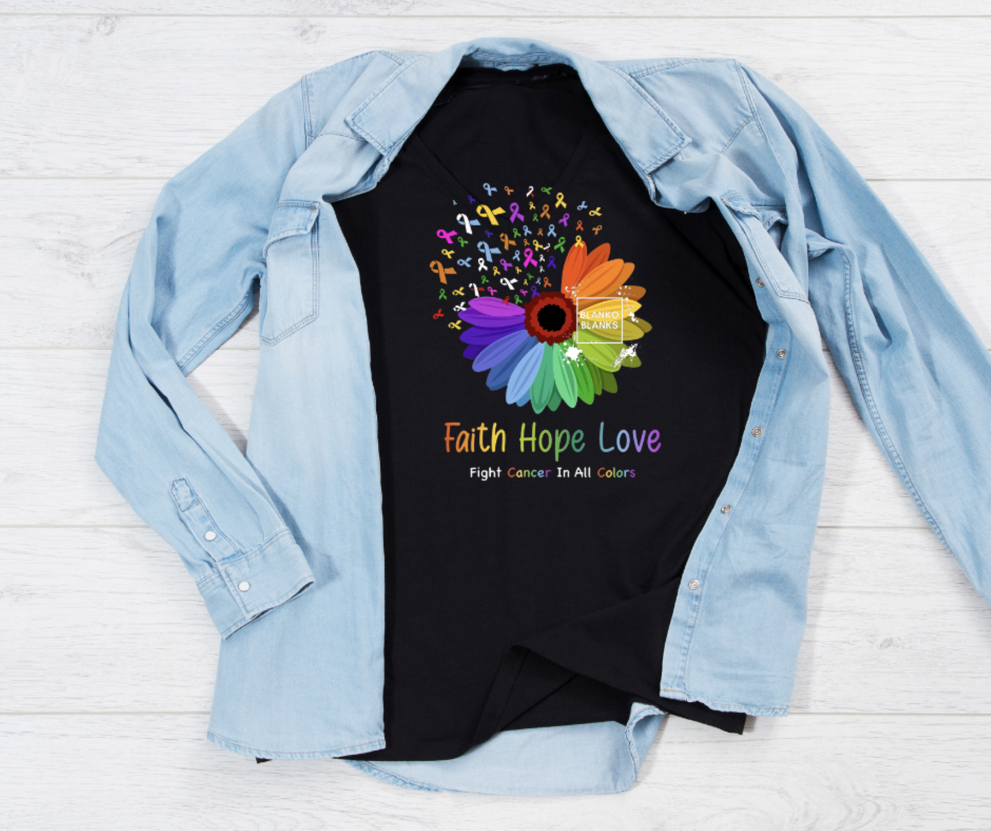 Faith Hope Love Cancer Ribbon DTF Transfer