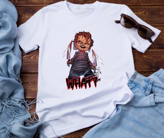 Chucky "What" DTF Transfer