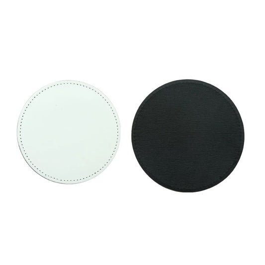 PU Leather Circle Sublimation Coaster