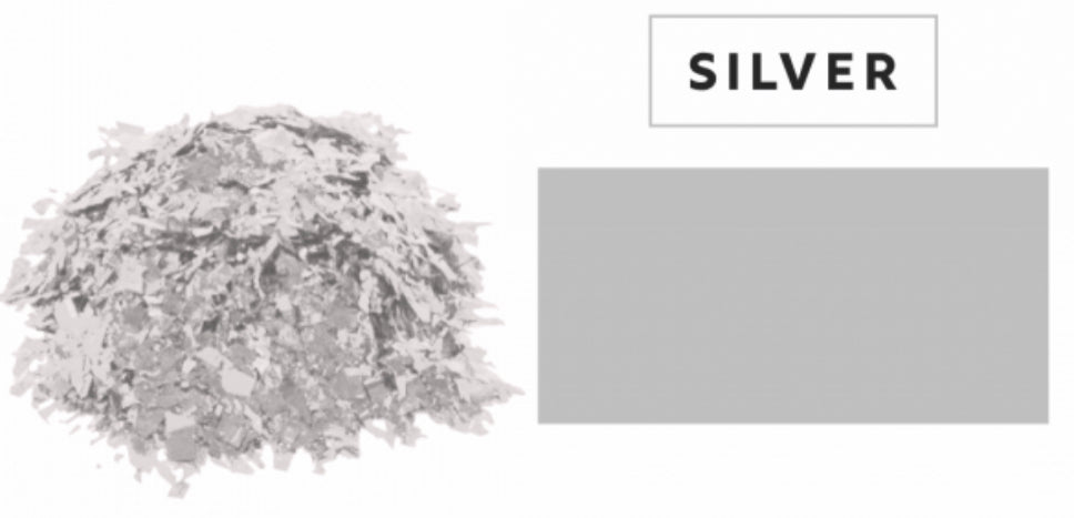 4oz Charcoal Silver Screen Print Confetti