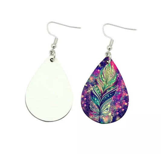 Sublimation tear drop earring
