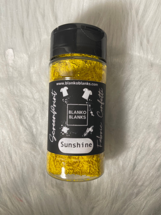 4oz Sunshine Yellow Screen Print Confetti