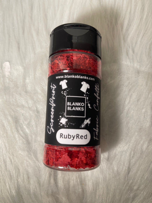 4oz Ruby Red Screen Print Confetti