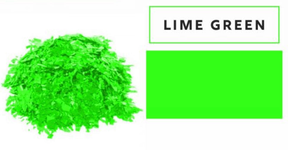 4oz Lime Green Screen Print Confetti