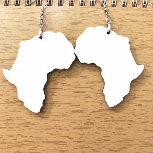 MDF sublimation Africa Earrings