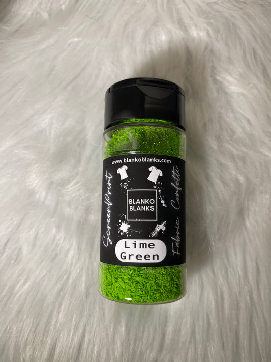 4oz Lime Green Screen Print Confetti